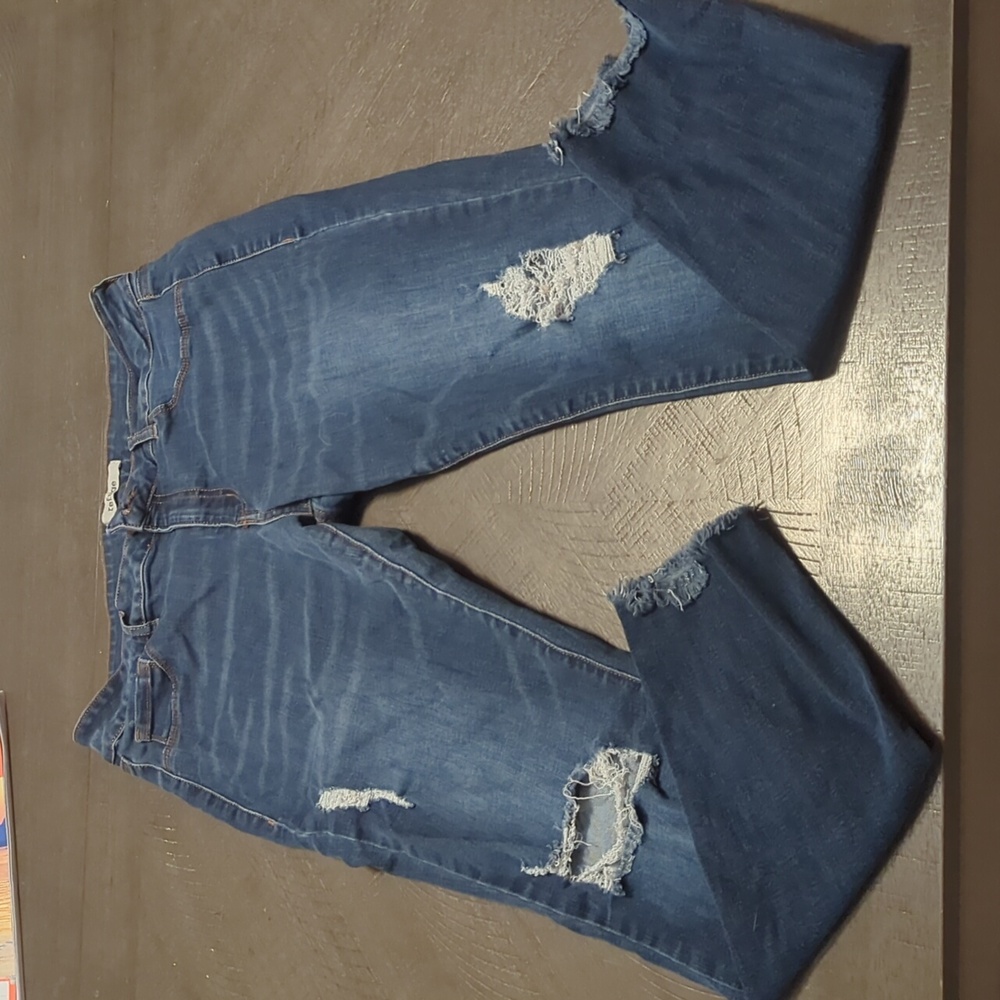 Refuge Ripped Blue Skinny Jeans